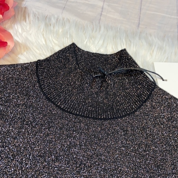 NWT Cooper St Metallic Shimmer Mockneck Alice Knit Dress sz S - Picture 2 of 9